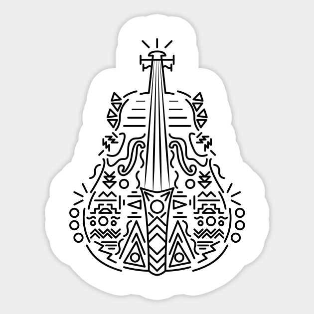 Cello Abstract Tribal Pattern Sticker by JDP Designs